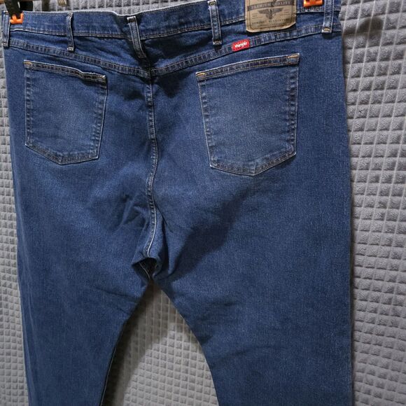 Bootcut Relaxed Fit Jeans Mens 48x30 Med Wash High Rise Stretch Comfort Western - Picture 10 of 16